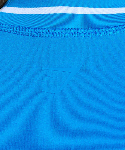 Women's Gymshark Contrast Seamless Midi Tee Barbell Blue
