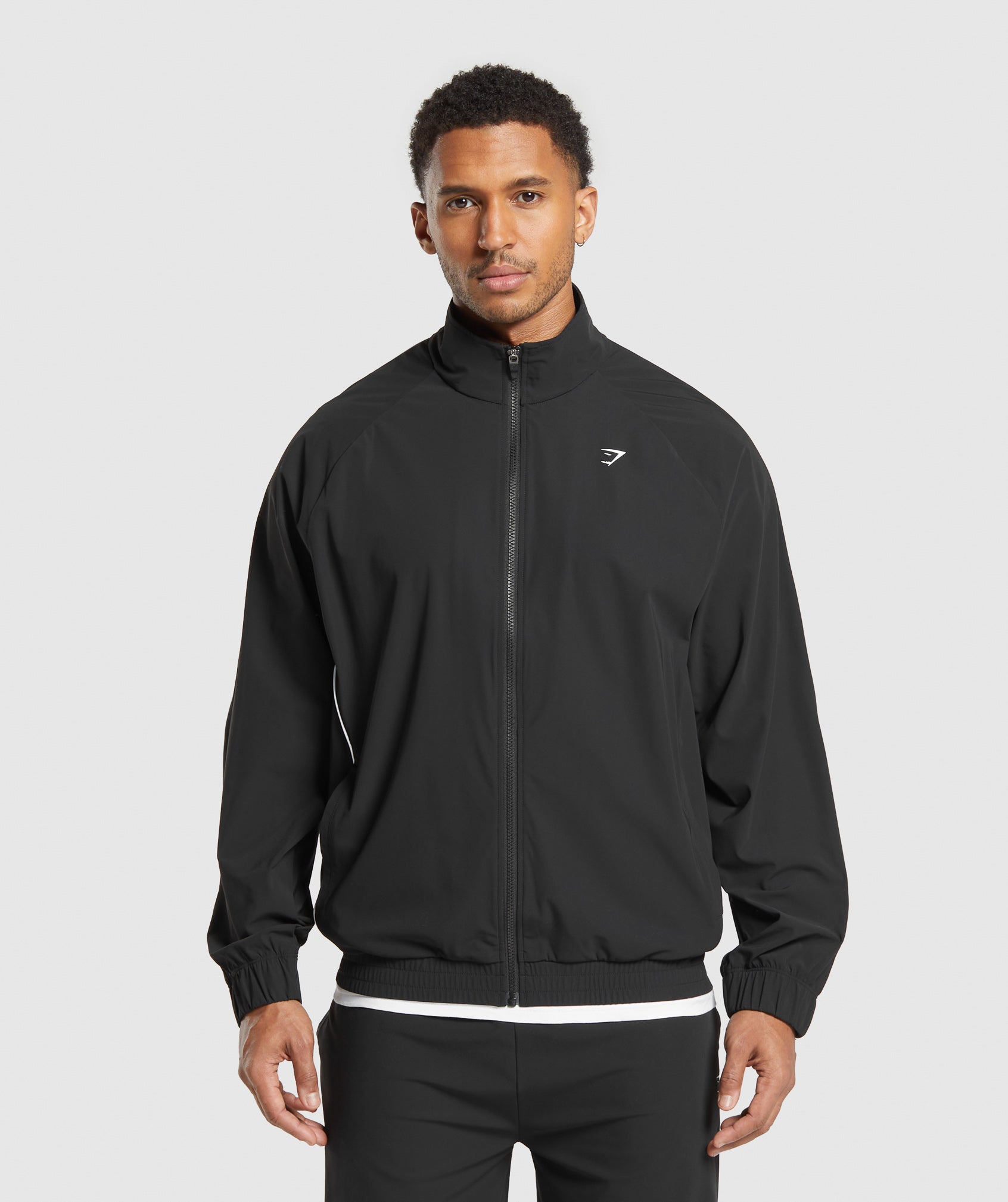 Gymshark Contrast Track Top Black