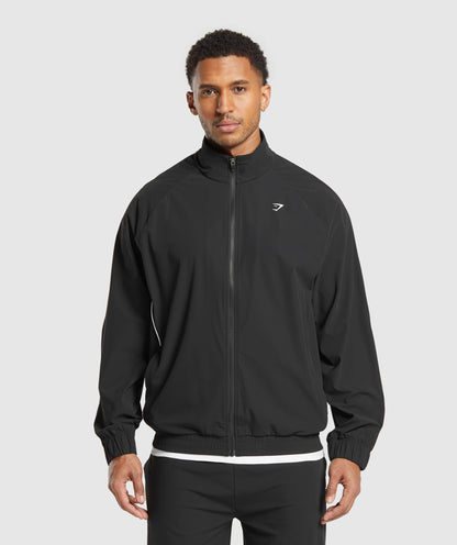 Gymshark Contrast Track Top Black