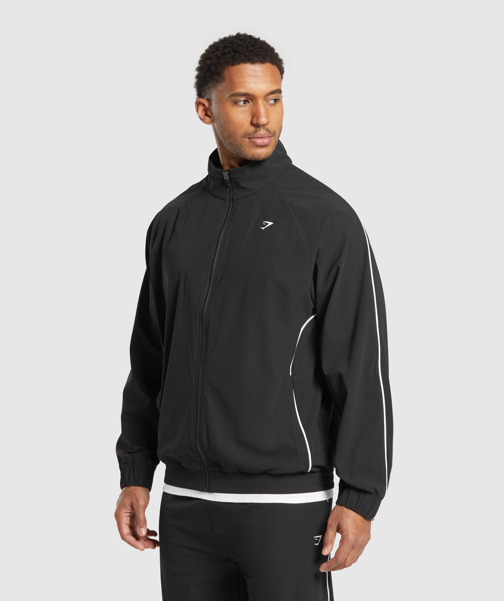 Gymshark Contrast Track Top Black