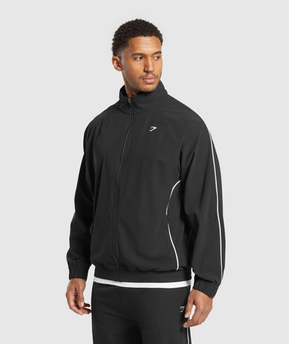 Gymshark Contrast Track Top Black