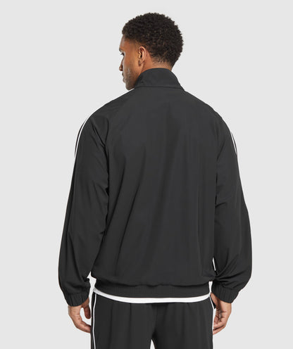 Gymshark Contrast Track Top Black