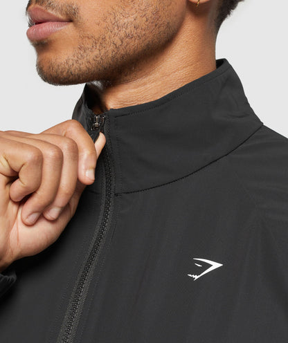 Gymshark Contrast Track Top Black