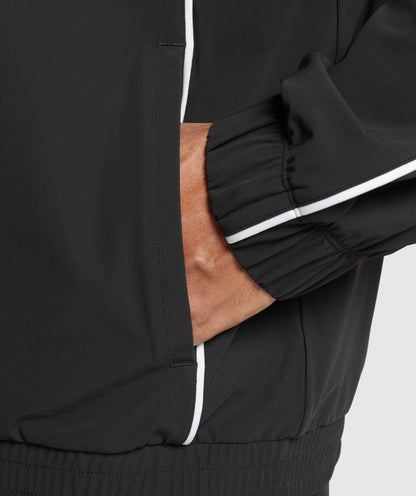 Gymshark Contrast Track Top Black