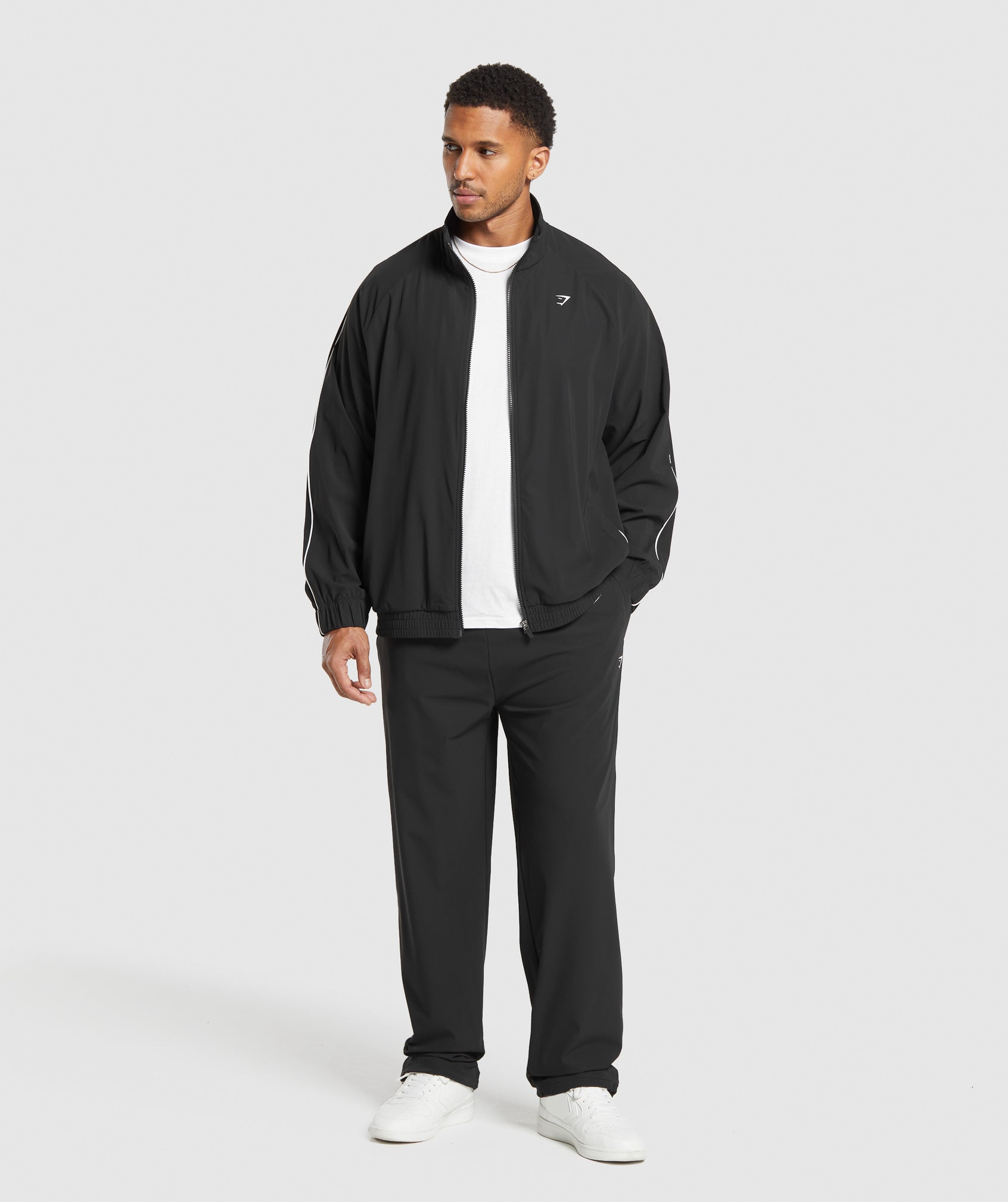 Gymshark Contrast Track Top Black