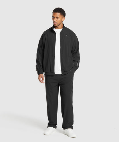 Gymshark Contrast Track Top Black
