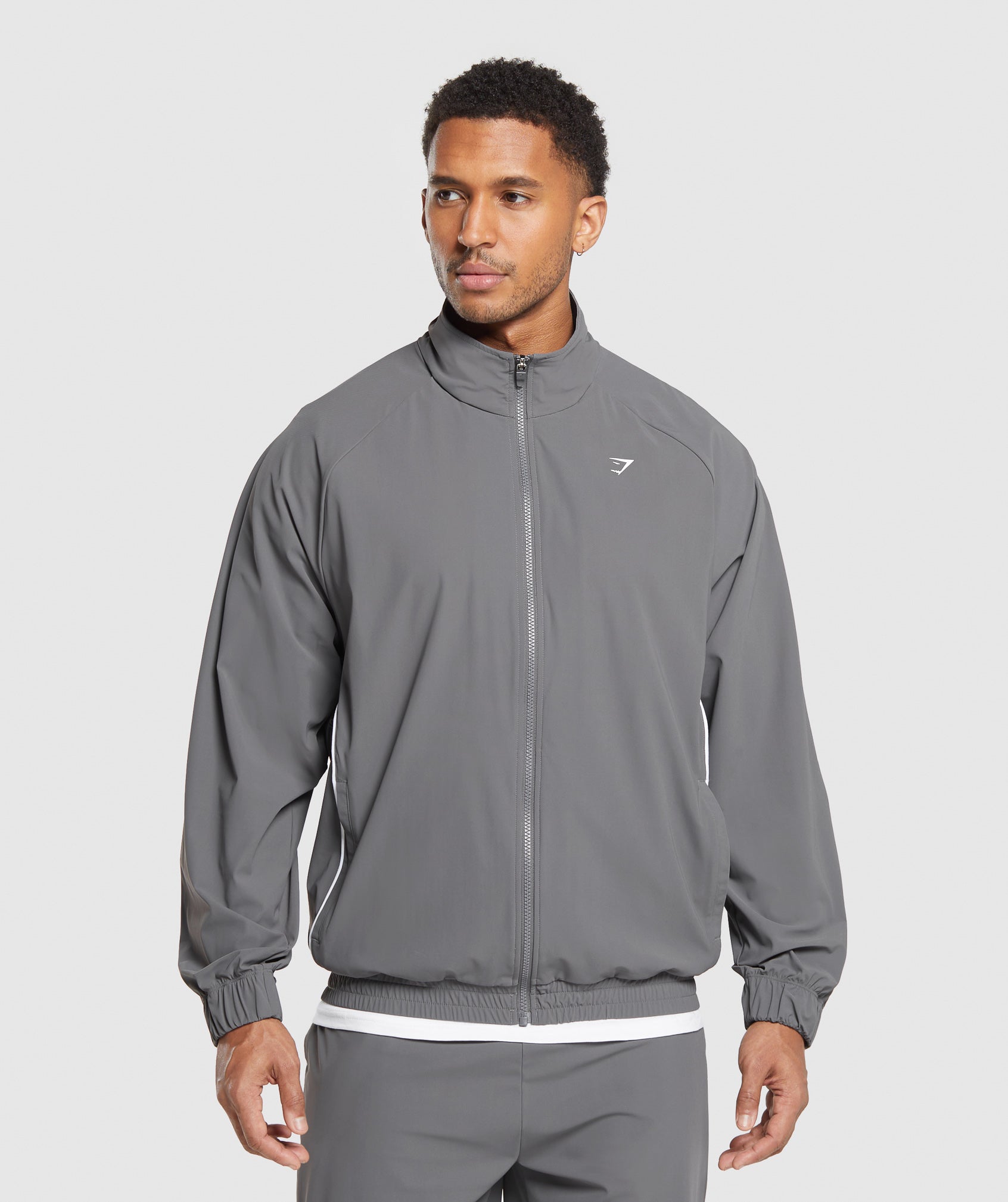 Gymshark Contrast Track Top Pitch Grey