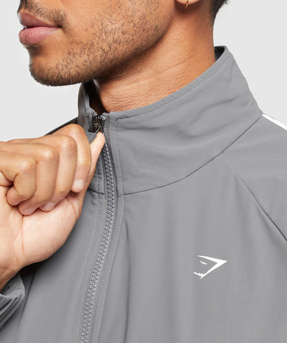 Gymshark Contrast Track Top Pitch Grey