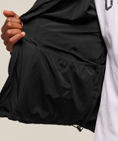 Gymshark Hooded Puffer Jacket Black