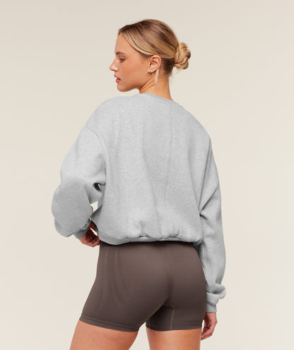 Women's Gymshark Cosy Luxe Sweatshirt Bros Soft Grey Marl