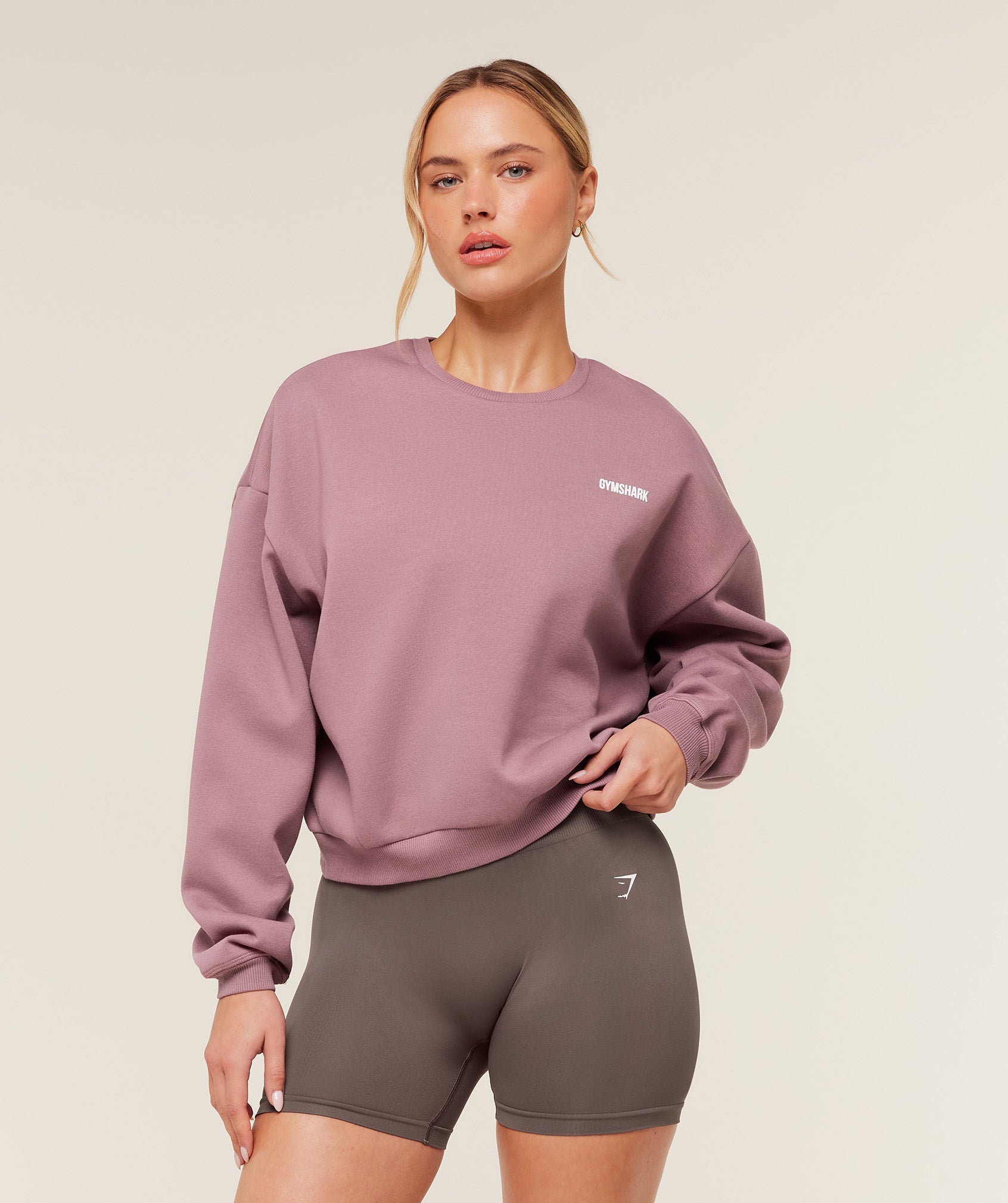 Women's Gymshark Cosy Luxe Sweatshirt Calm Pink
