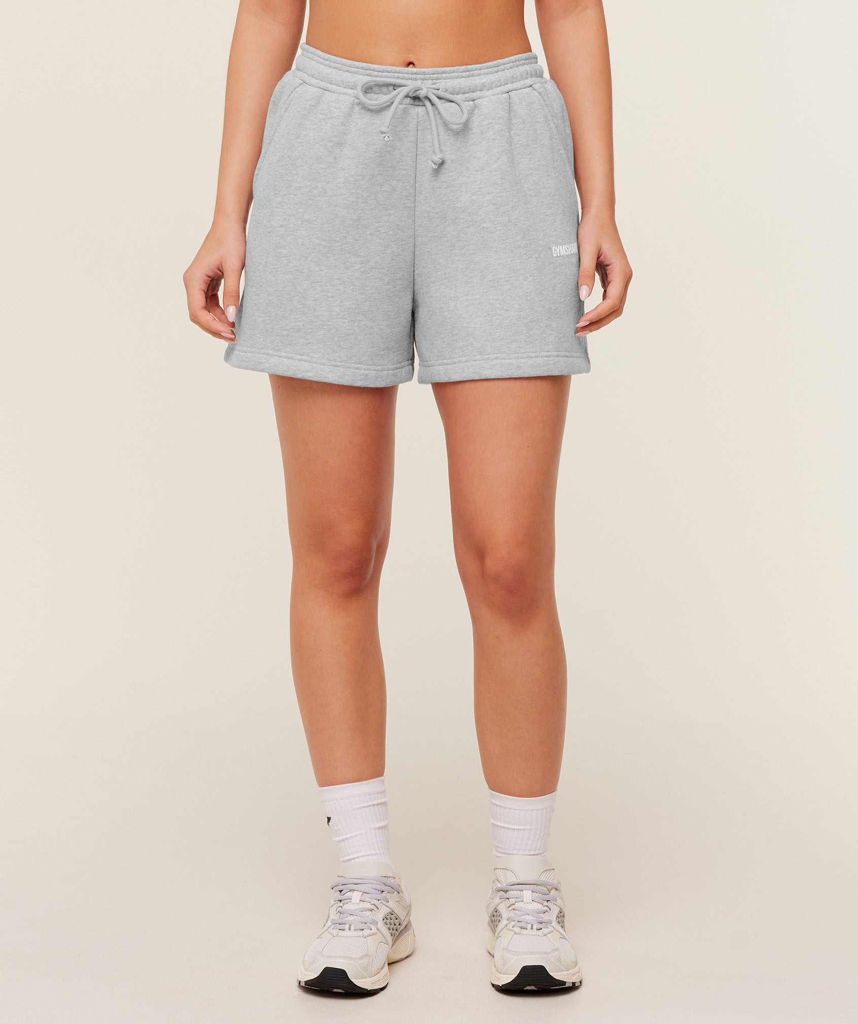 Women's Gymshark Cosy Luxe Shorts Bros Soft Grey Marl