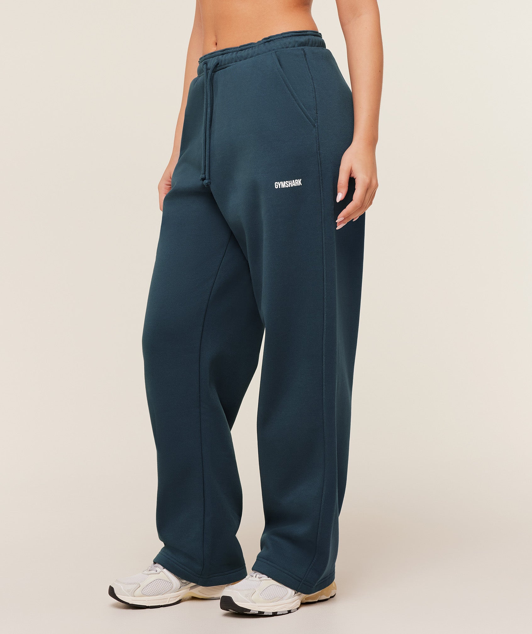 Women's Gymshark Cosy Luxe Straight Leg Regular Joggers Gs Stealth Blue