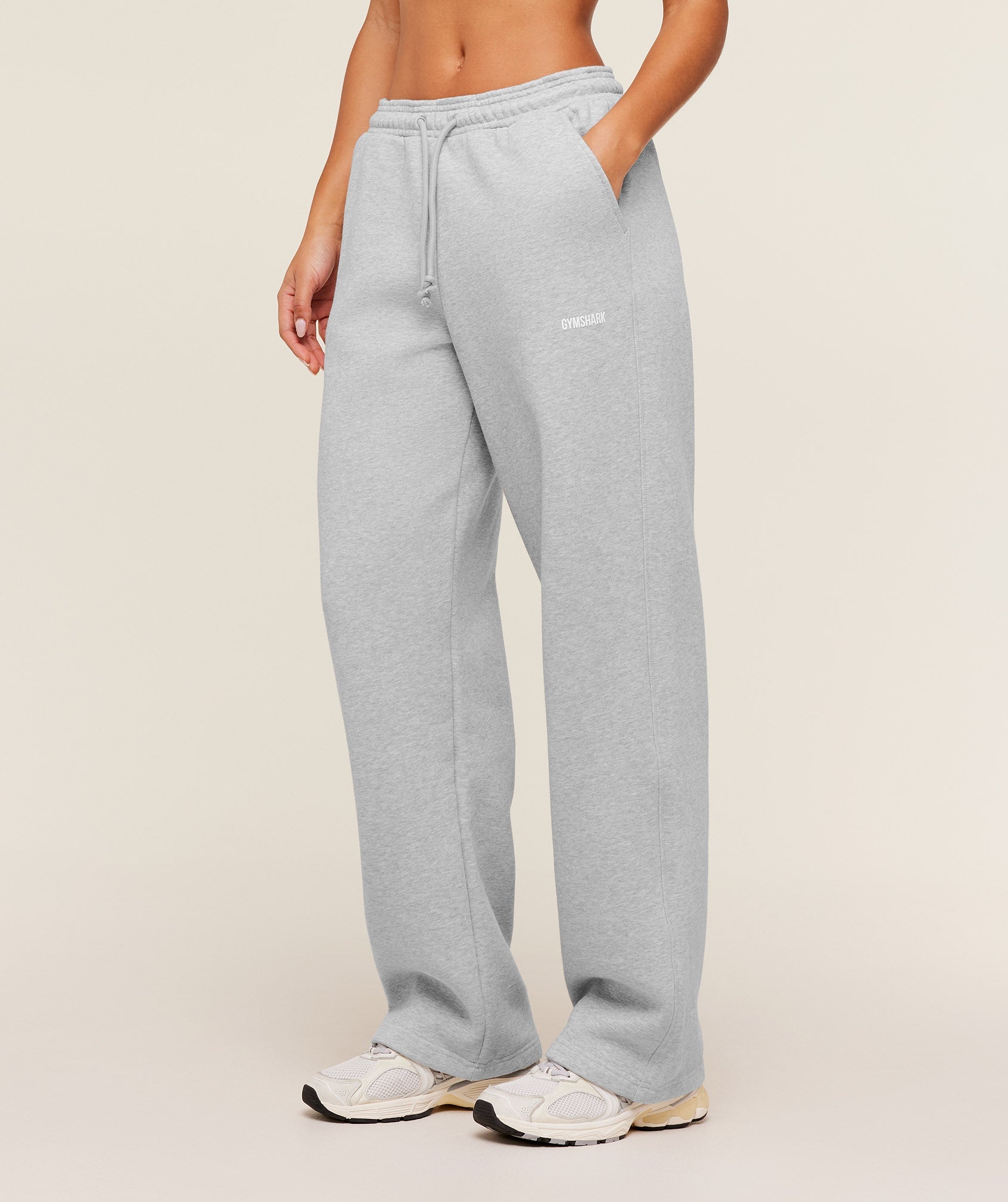 Women's Gymshark Cosy Luxe Straight Leg Tall Joggers Bros Soft Grey Marl