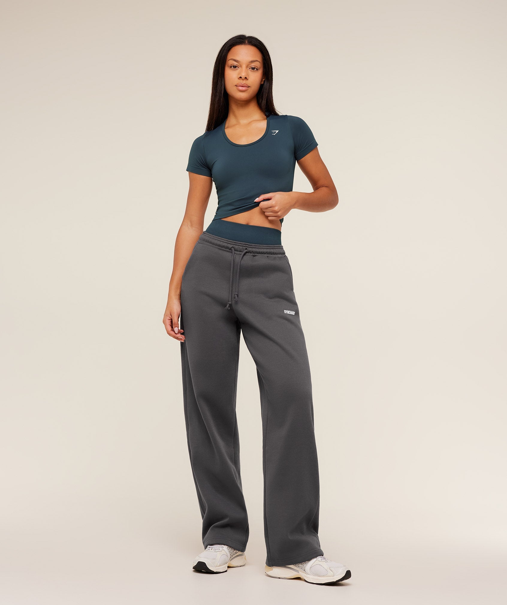 Women's Gymshark Cosy Luxe Straight Leg Tall Joggers Onyx Grey