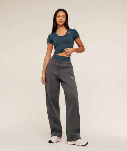 Women's Gymshark Cosy Luxe Straight Leg Tall Joggers Onyx Grey