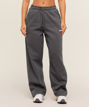 Women's Gymshark Cosy Luxe Straight Leg Short Joggers Onyx Grey