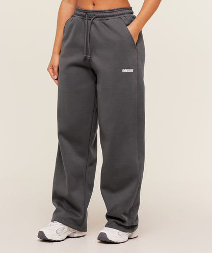 Women's Gymshark Cosy Luxe Straight Leg Short Joggers Onyx Grey