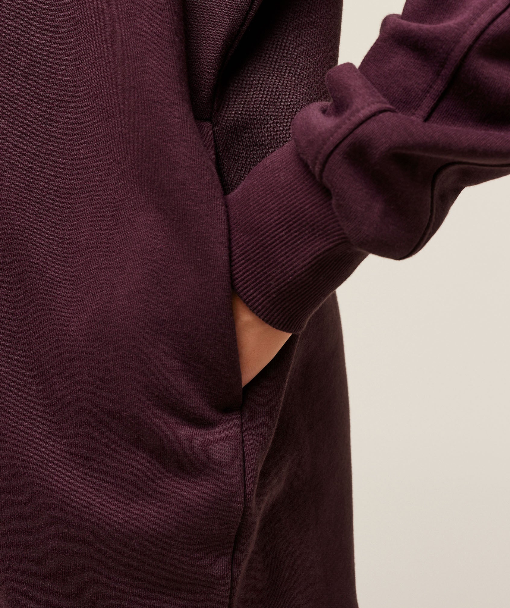 Women's Gymshark Covered Longline Zip Up Hoodie Cherry Purple