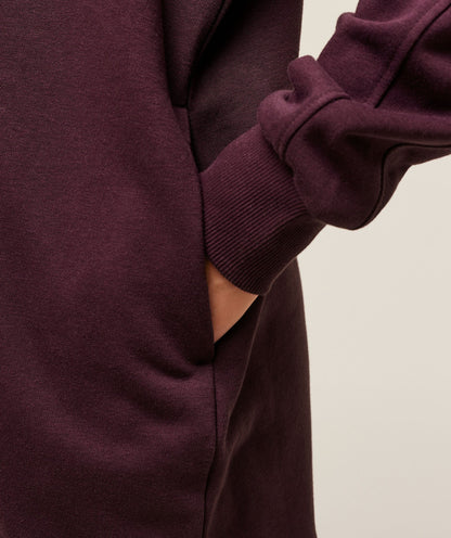Women's Gymshark Covered Longline Zip Up Hoodie Cherry Purple