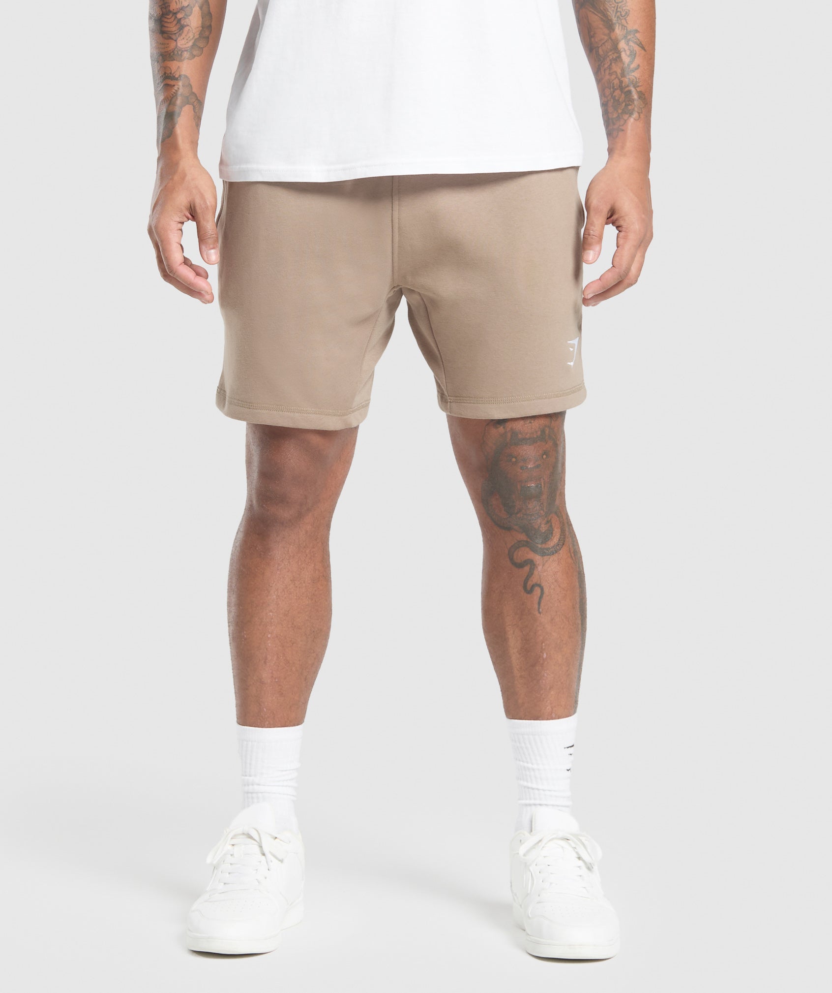 Gymshark Crest 7" Shorts Lifestyle Brown