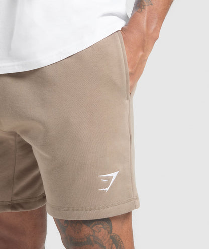 Gymshark Crest 7" Shorts Lifestyle Brown