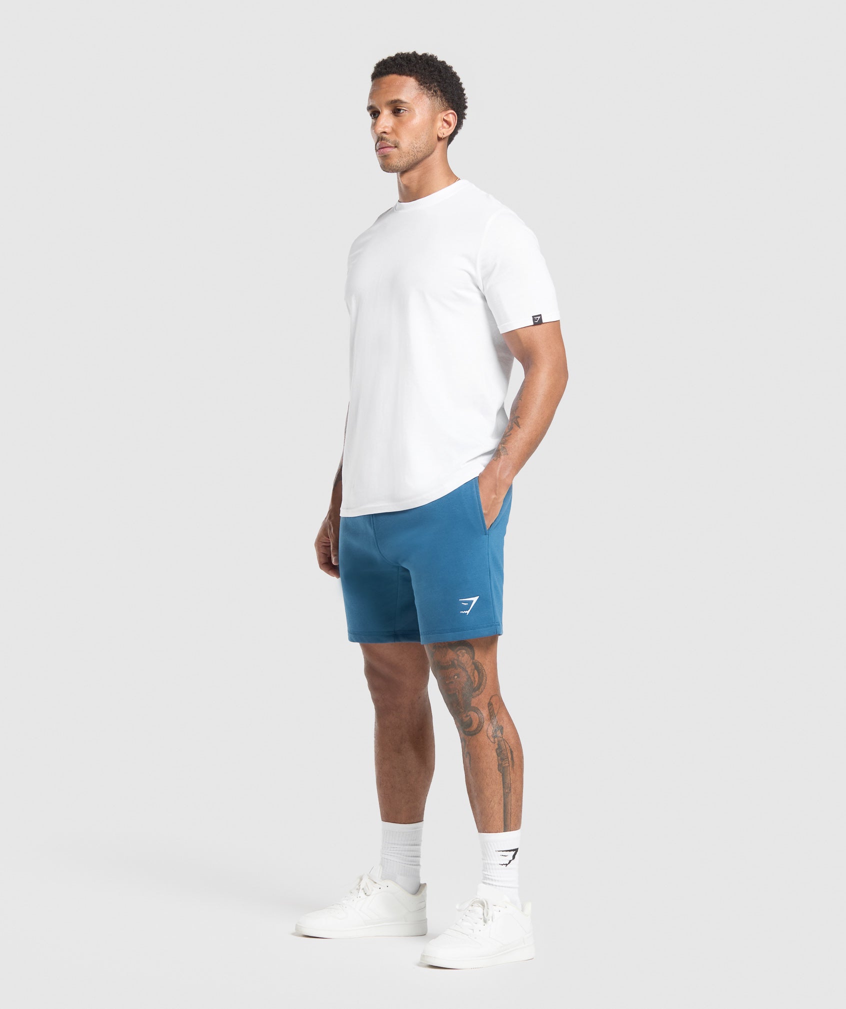 Gymshark Crest 7" Shorts Success Blue