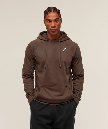 Gymshark Crest Hoodie Archive Brown