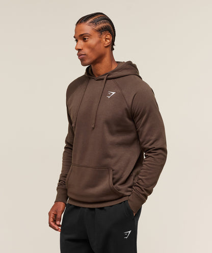 Gymshark Crest Hoodie Archive Brown