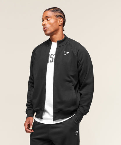 Gymshark Crest Oversized Track Jacket Black
