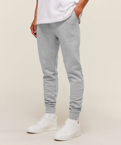 Gymshark Crest Tall Joggers Light Grey Core Marl
