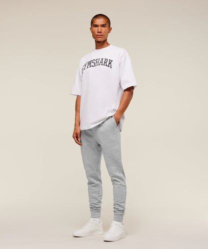 Gymshark Crest Tall Joggers Light Grey Core Marl