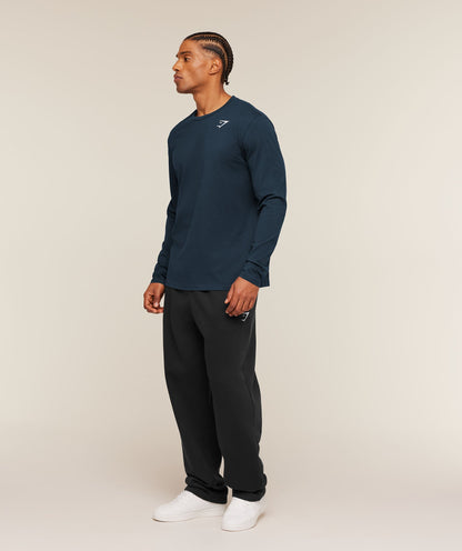 Gymshark Crest Long Sleeve T-Shirt Navy