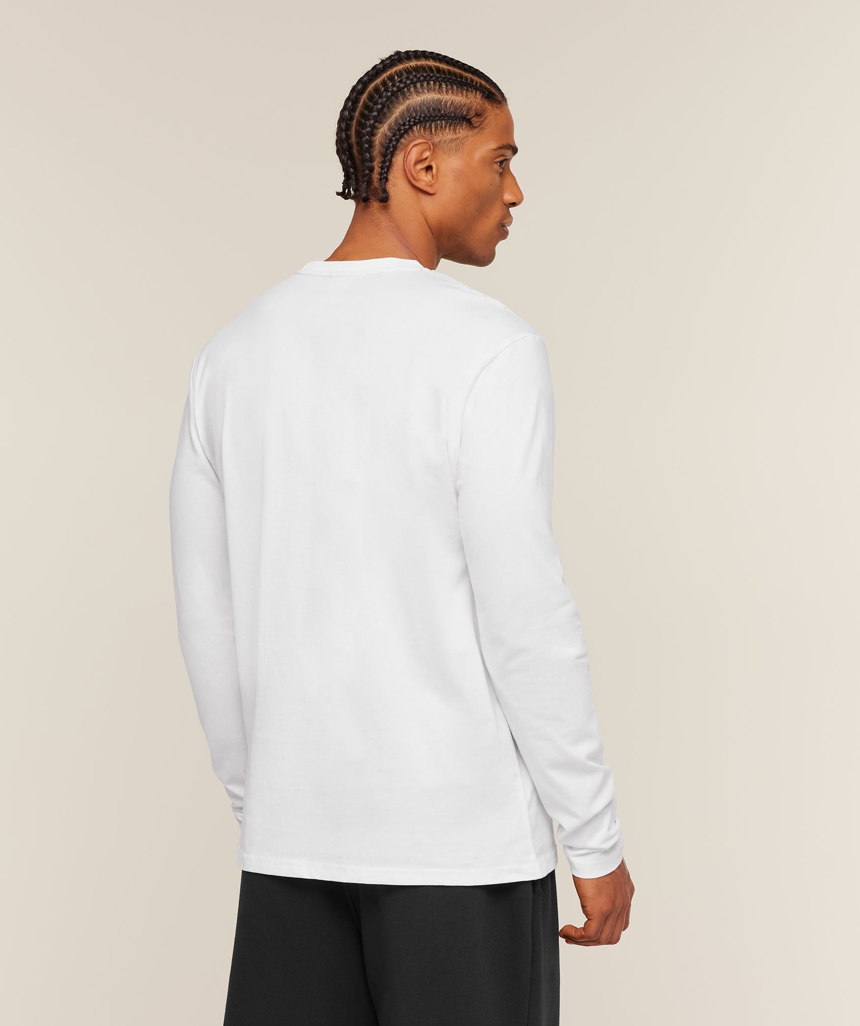 Gymshark Crest Long Sleeve T-Shirt White