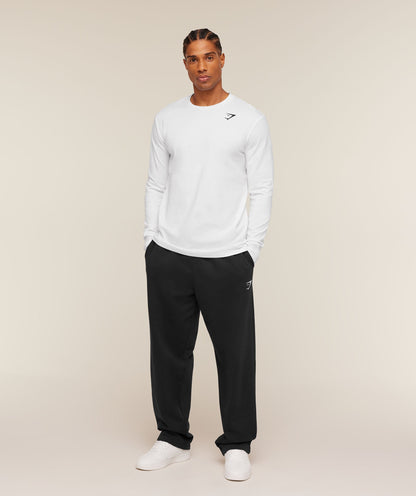 Gymshark Crest Long Sleeve T-Shirt White