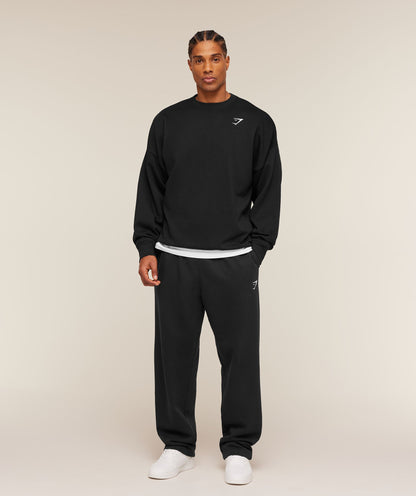 Gymshark Oversized Crest Crew Black