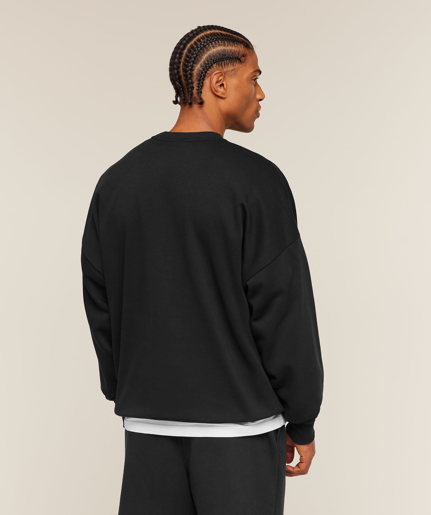Gymshark Oversized Crest Crew Black