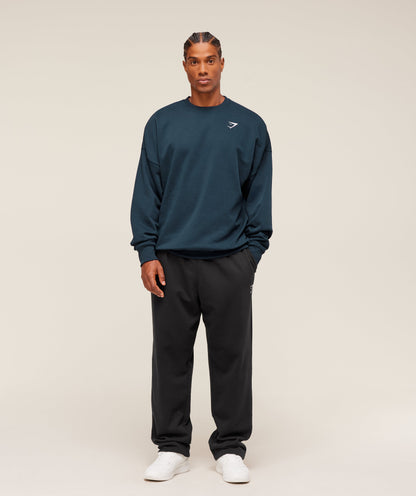 Gymshark Oversized Crest Crew Navy