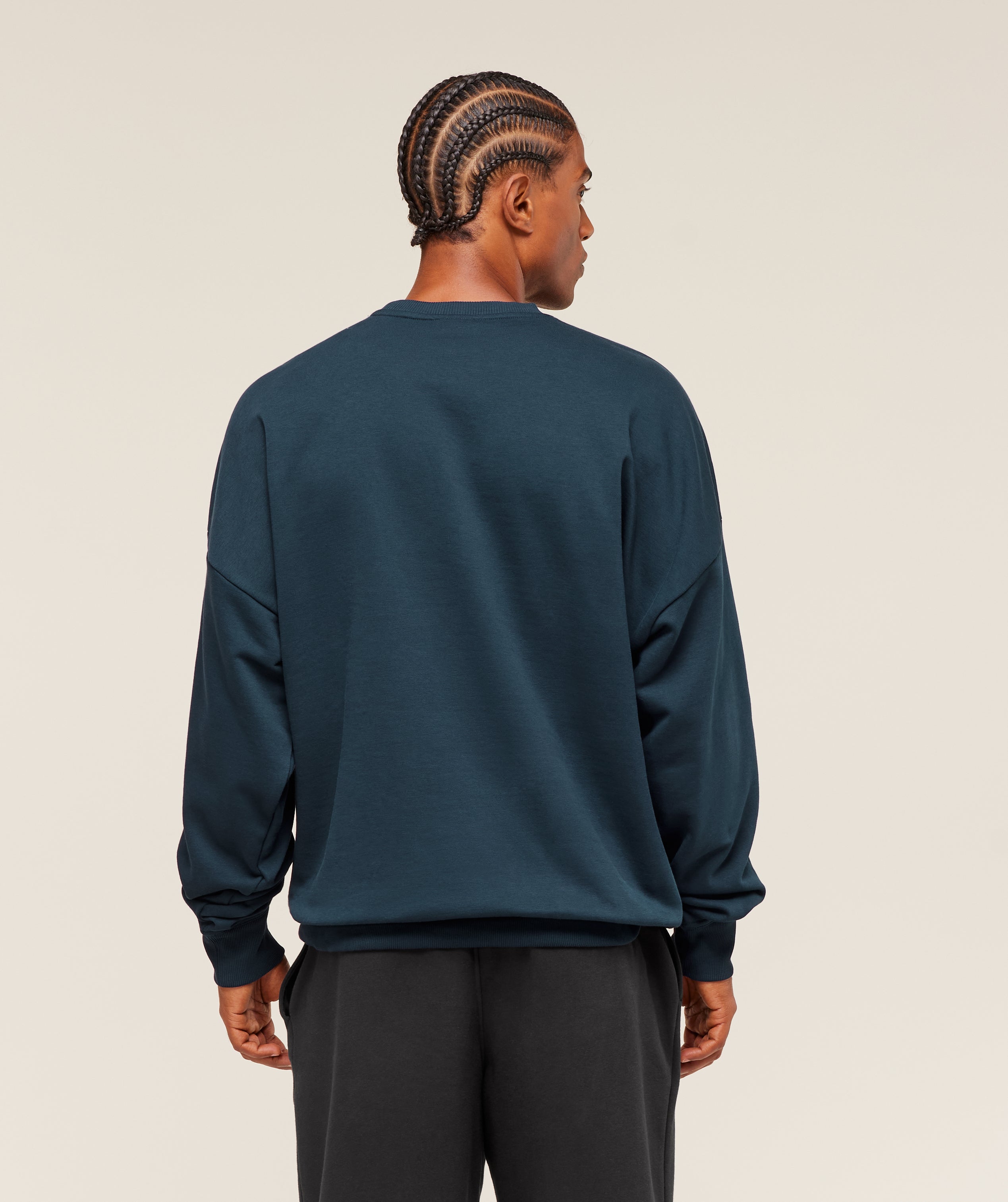 Gymshark Oversized Crest Crew Navy