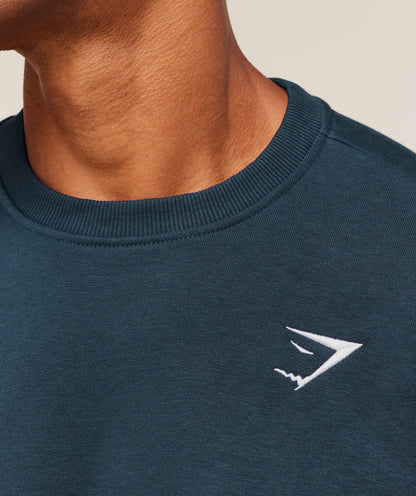 Gymshark Oversized Crest Crew Navy
