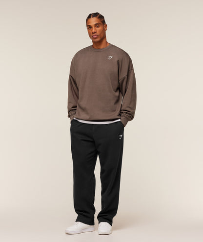 Gymshark Oversized Crest Crew Soft Brown