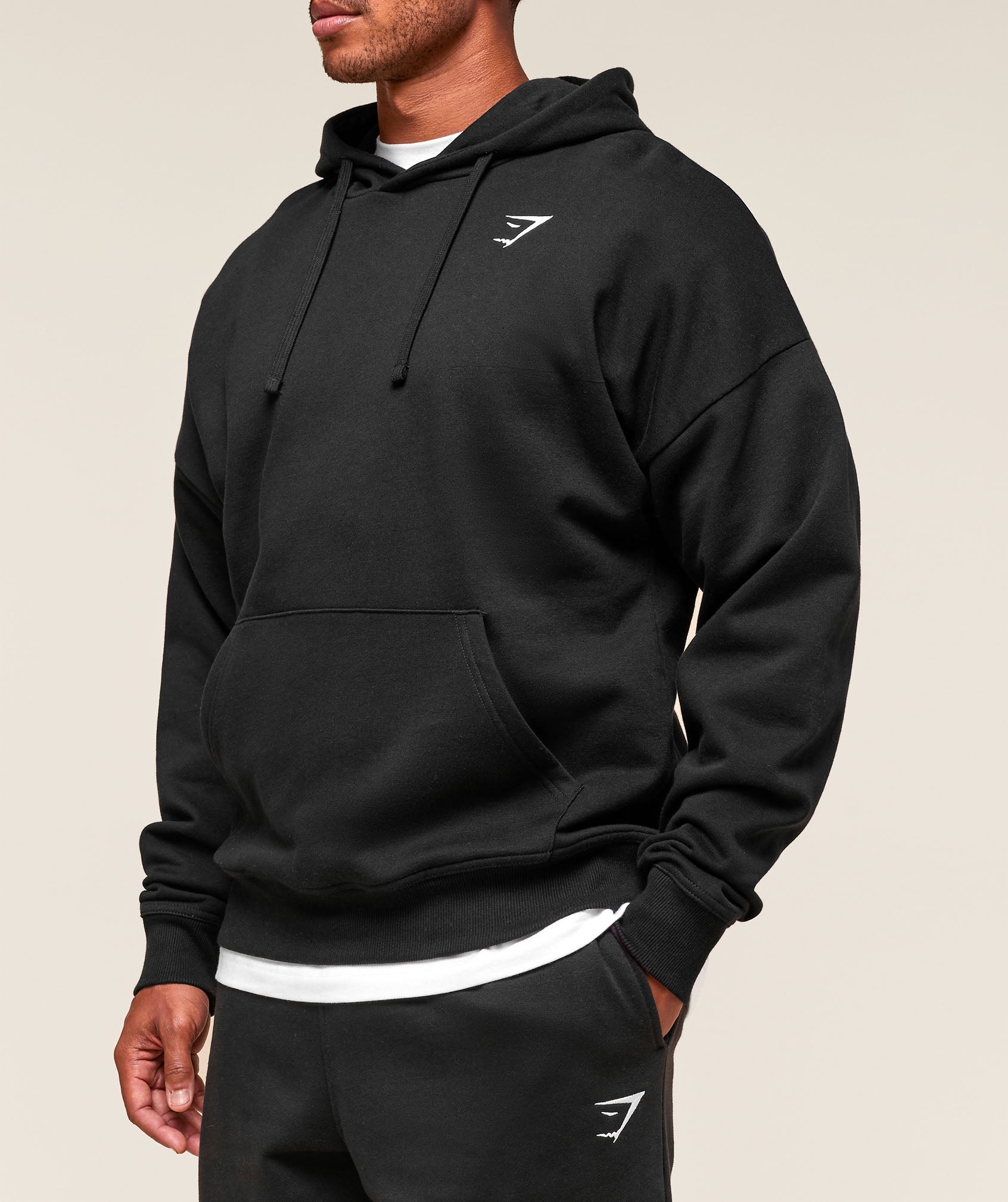Gymshark Crest Oversized Hoodie Black
