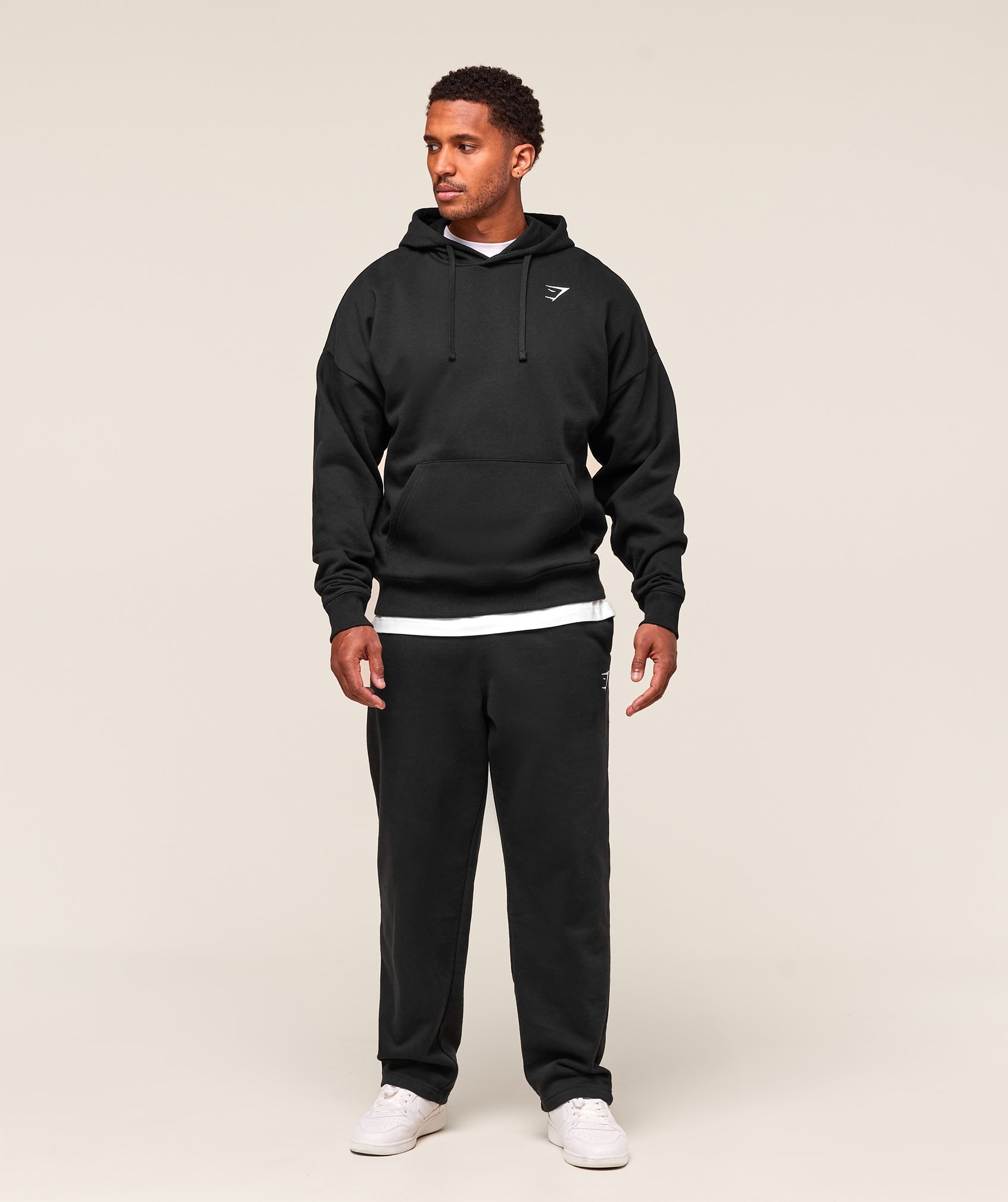 Gymshark Crest Oversized Hoodie Black
