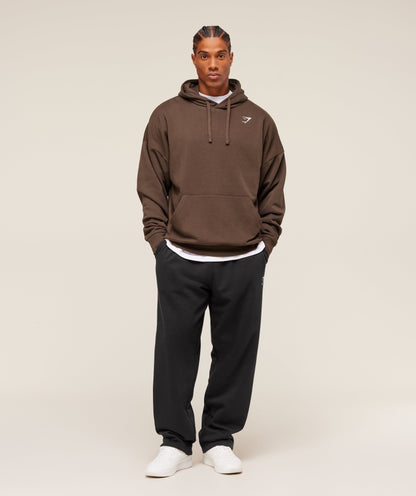 Gymshark Crest Oversized Hoodie Archive Brown