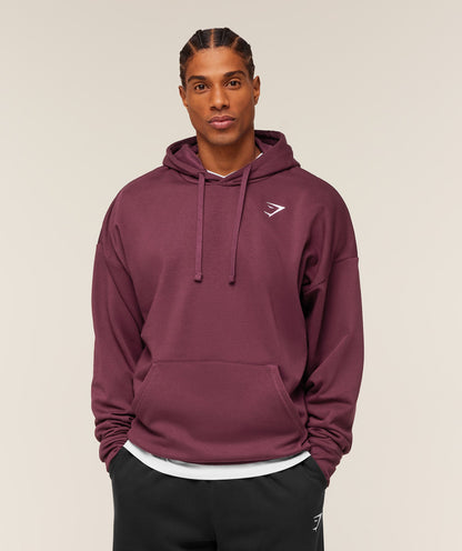 Gymshark Crest Oversized Hoodie Gs Impact Burgundy