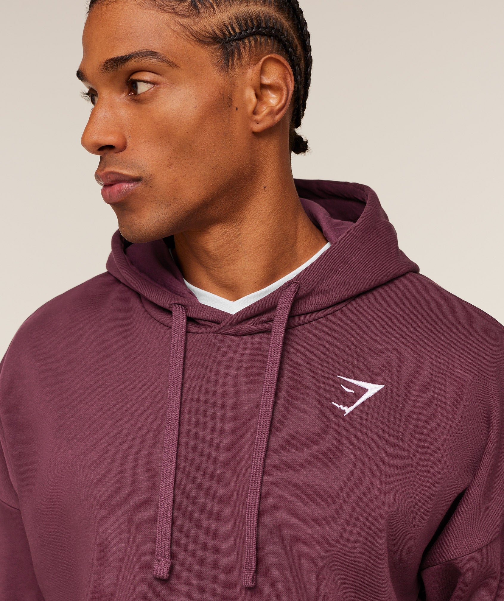Gymshark Crest Oversized Hoodie Gs Impact Burgundy