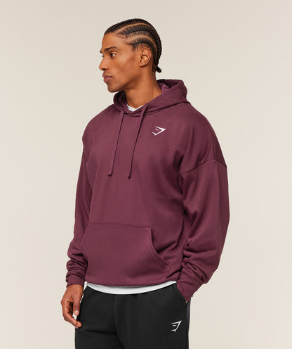 Gymshark Crest Oversized Hoodie Gs Impact Burgundy