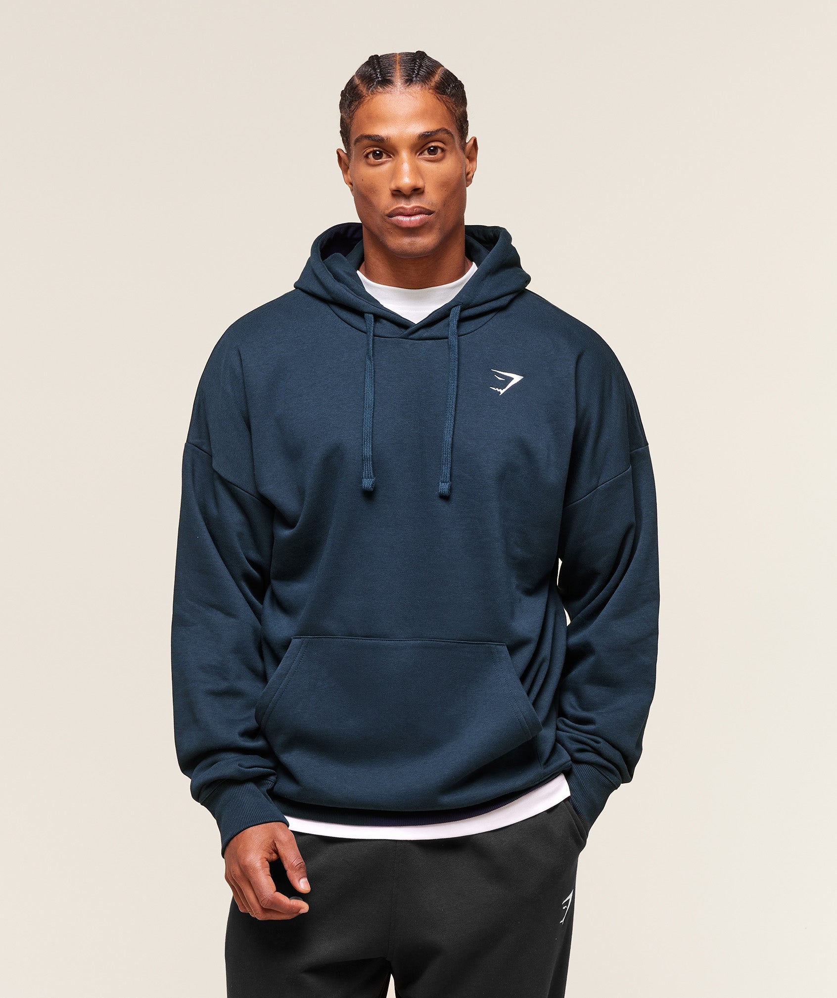 Gymshark Crest Oversized Hoodie Navy