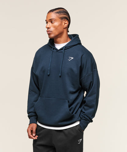 Gymshark Crest Oversized Hoodie Navy