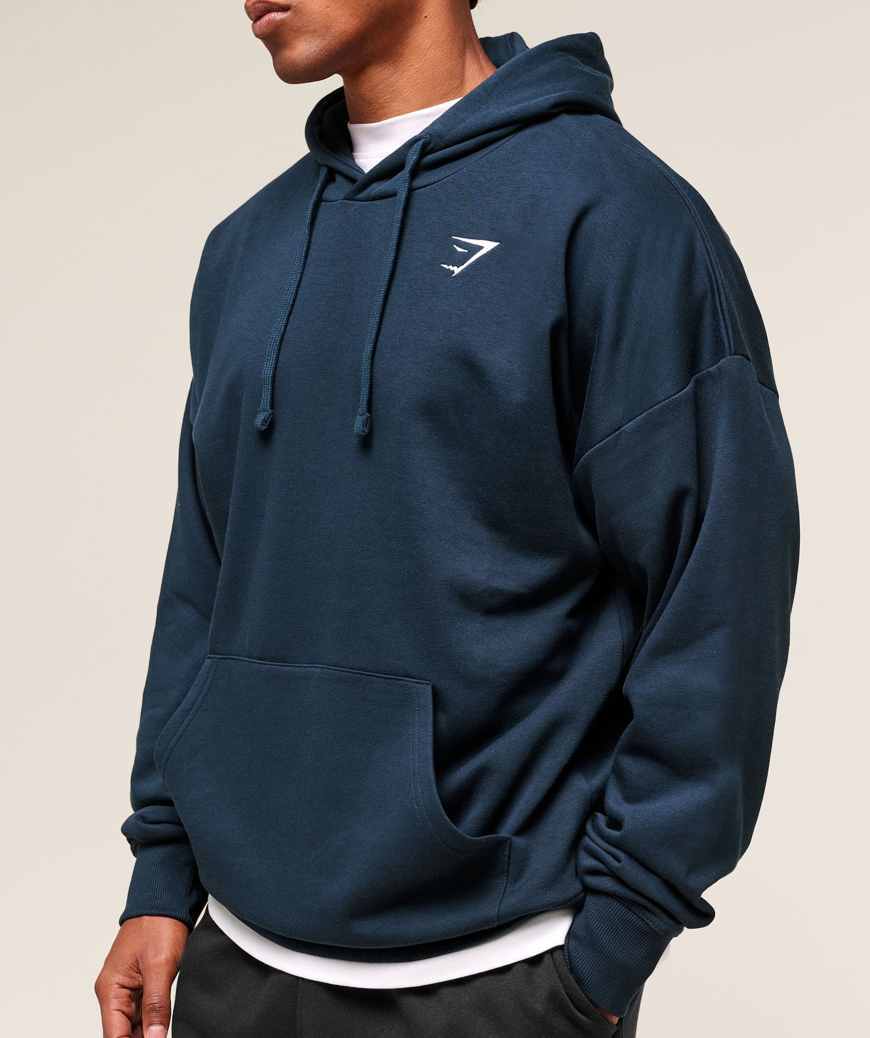 Gymshark Crest Oversized Hoodie Navy